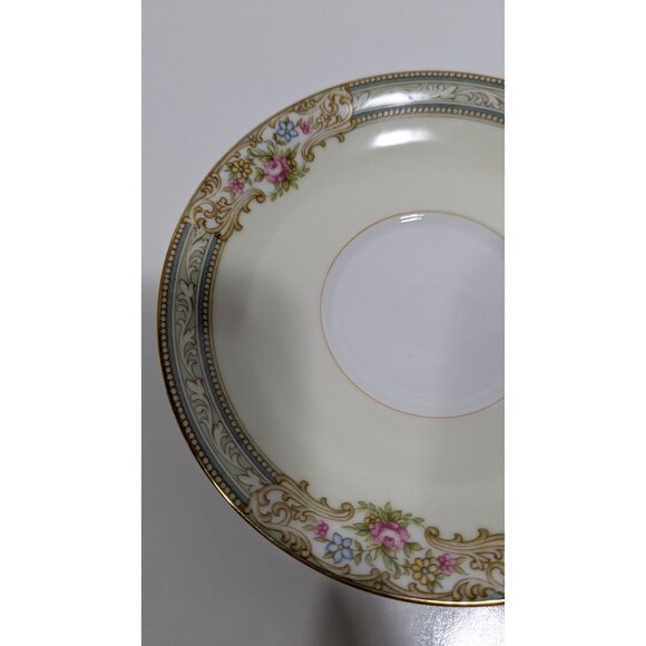 Noritake Lynbrook Floral Gold Trim Vintage Replacement Saucer 5.50 Inches - Picture 4 of 8